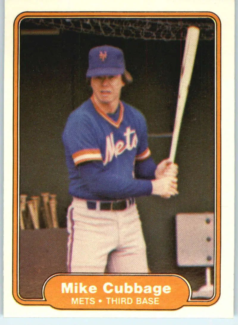 1982 Fleer #523 Mike Cubbage EX Excellent New York Mets Baseball Card - Baseball Card Single