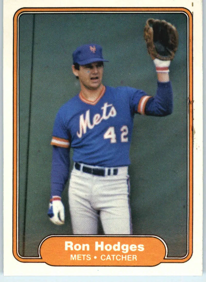 1982 Fleer #527 Ron Hodges EX Excellent New York Mets Baseball Card - Baseball Card Single