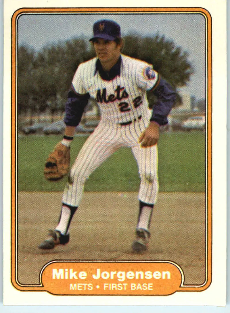 1982 Fleer #529 Mike Jorgensen EX Excellent New York Mets Baseball Card - Baseball Card Single