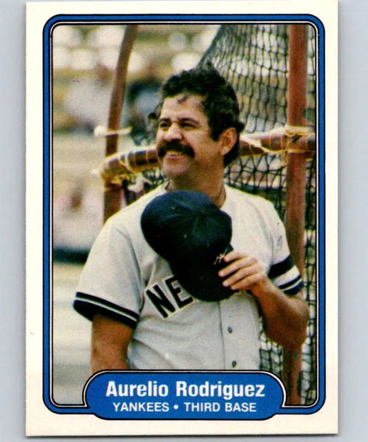 1982 Fleer #53 Aurelio Rodriguez EX Excellent New York Yankees Baseball Card - Baseball Card Single
