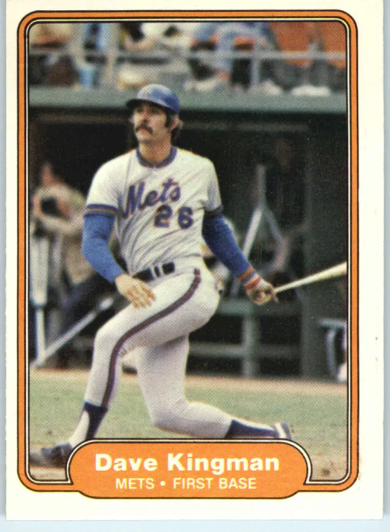 1982 Fleer #530 Dave Kingman EX Excellent New York Mets Baseball Card - Baseball Card Single