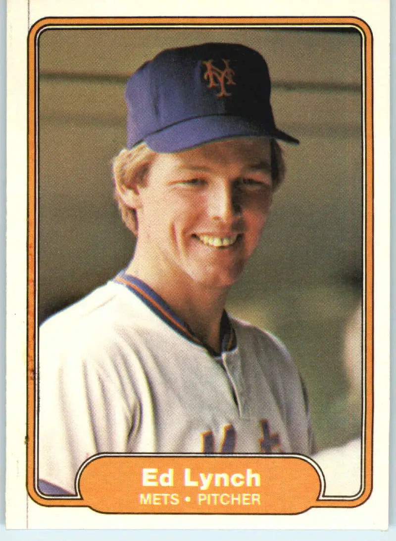 1982 Fleer #531 Ed Lynch EX Excellent RC Rookie New York Mets Baseball Card - Baseball Card Single