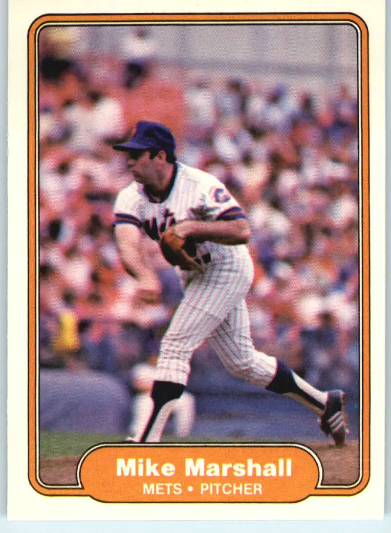 1982 Fleer #532 Mike Marshall EX Excellent New York Mets Baseball Card - Baseball Card Single