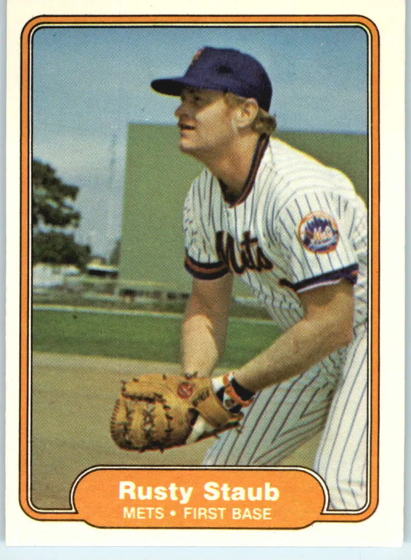 1982 Fleer #536 Rusty Staub EX Excellent New York Mets Baseball Card - Baseball Card Single