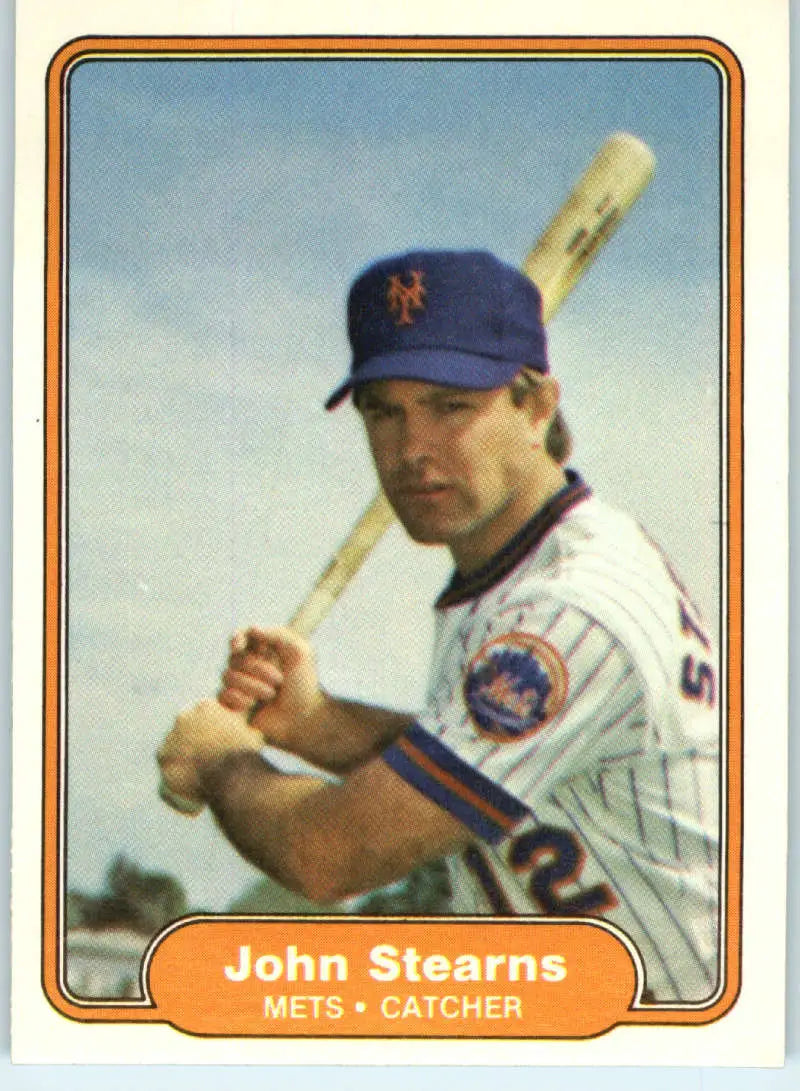 1982 Fleer #537 John Stearns EX Excellent New York Mets Baseball Card - Baseball Card Single