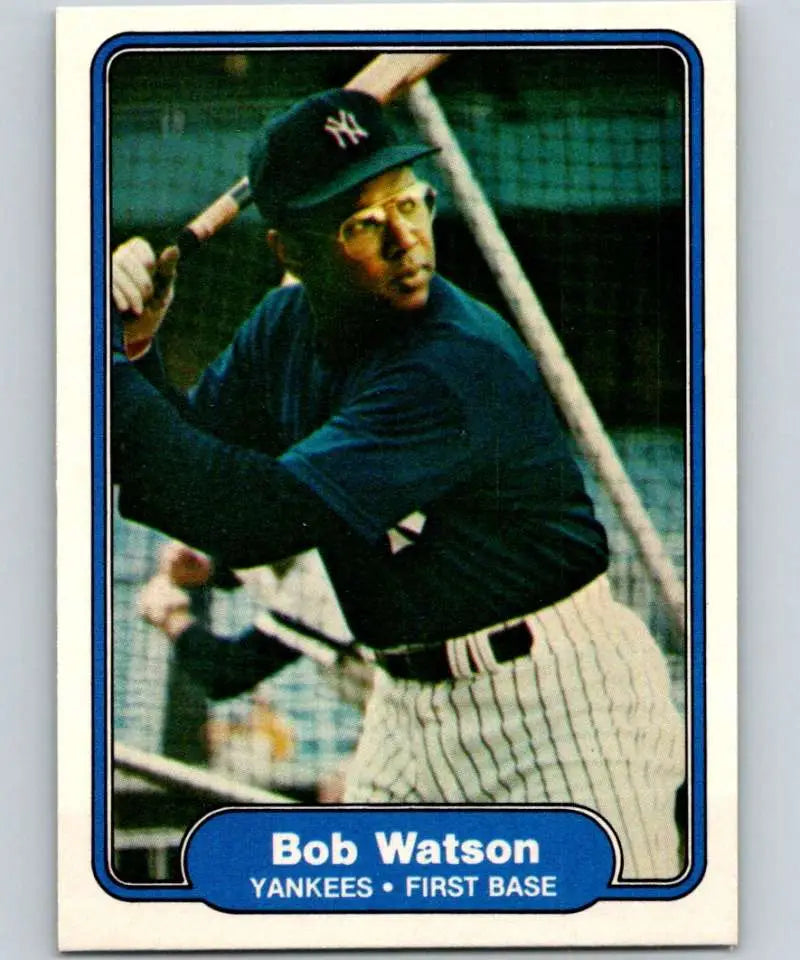 1982 Fleer #54 Bob Watson EX Excellent New York Yankees Baseball Card - Baseball Card Single
