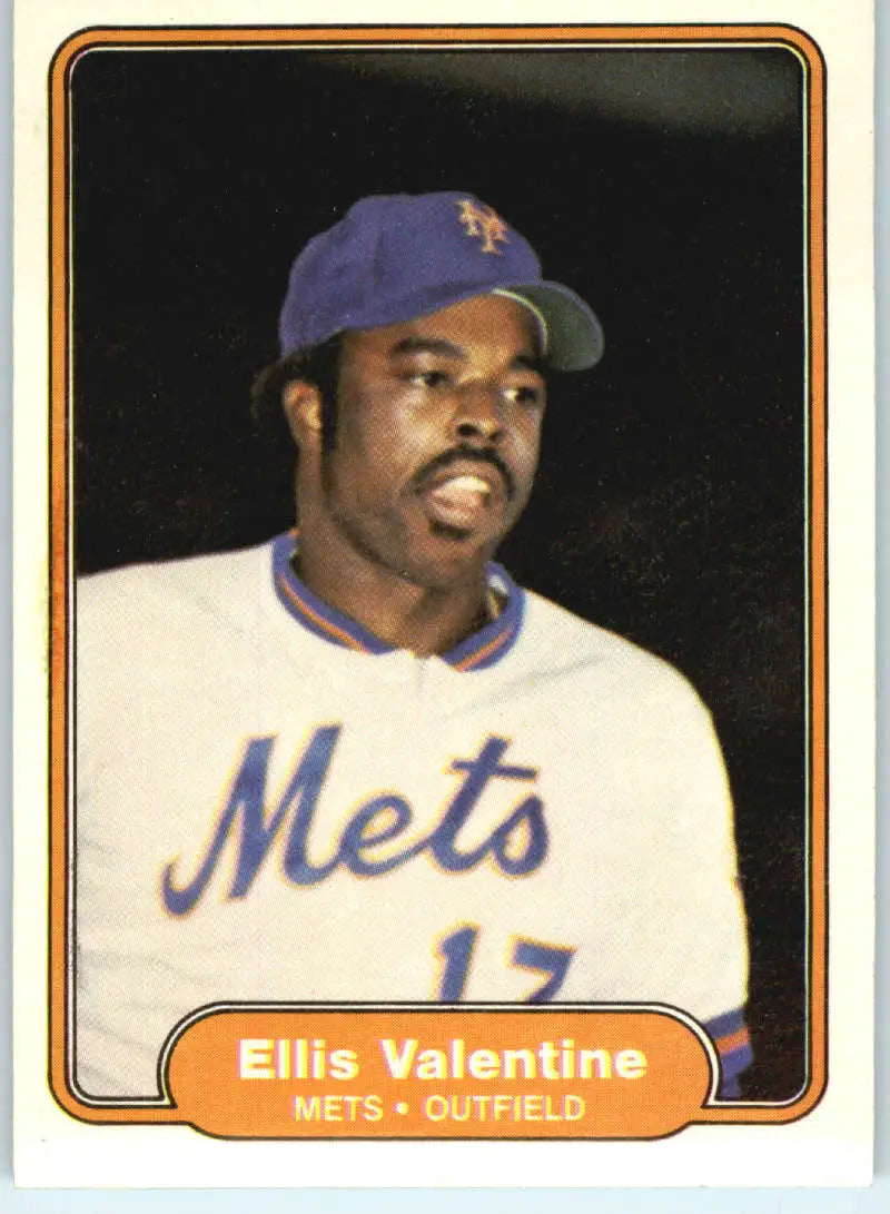1982 Fleer #541 Ellis Valentine EX Excellent New York Mets Baseball Card - Baseball Card Single