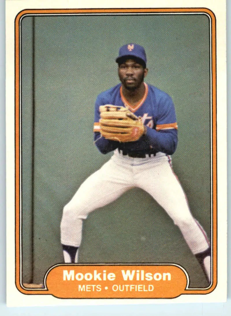 1982 Fleer #542 Mookie Wilson EX Excellent New York Mets Baseball Card - Baseball Card Single