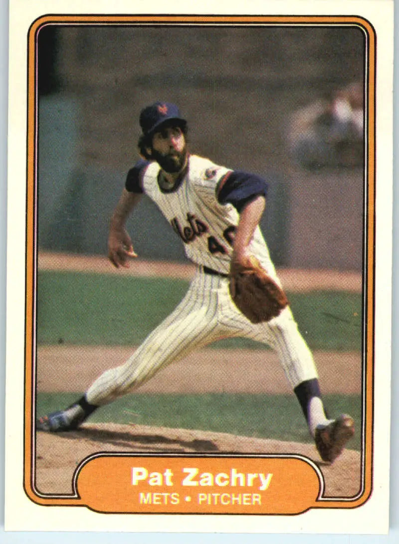 1982 Fleer #544 Pat Zachry EX Excellent New York Mets Baseball Card - Baseball Card Single