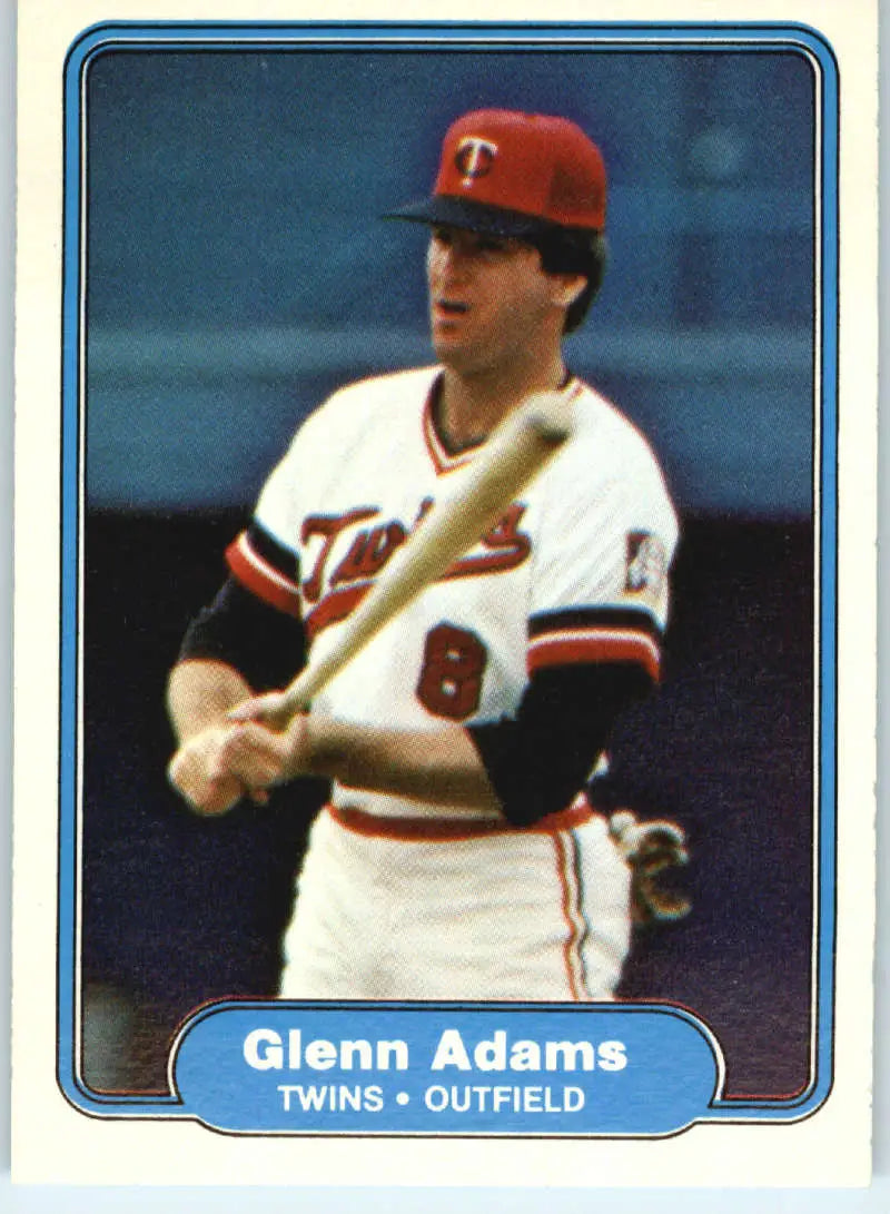 1982 Fleer #545 Glenn Adams EX Excellent Minnesota Twins Baseball Card - Baseball Card Single