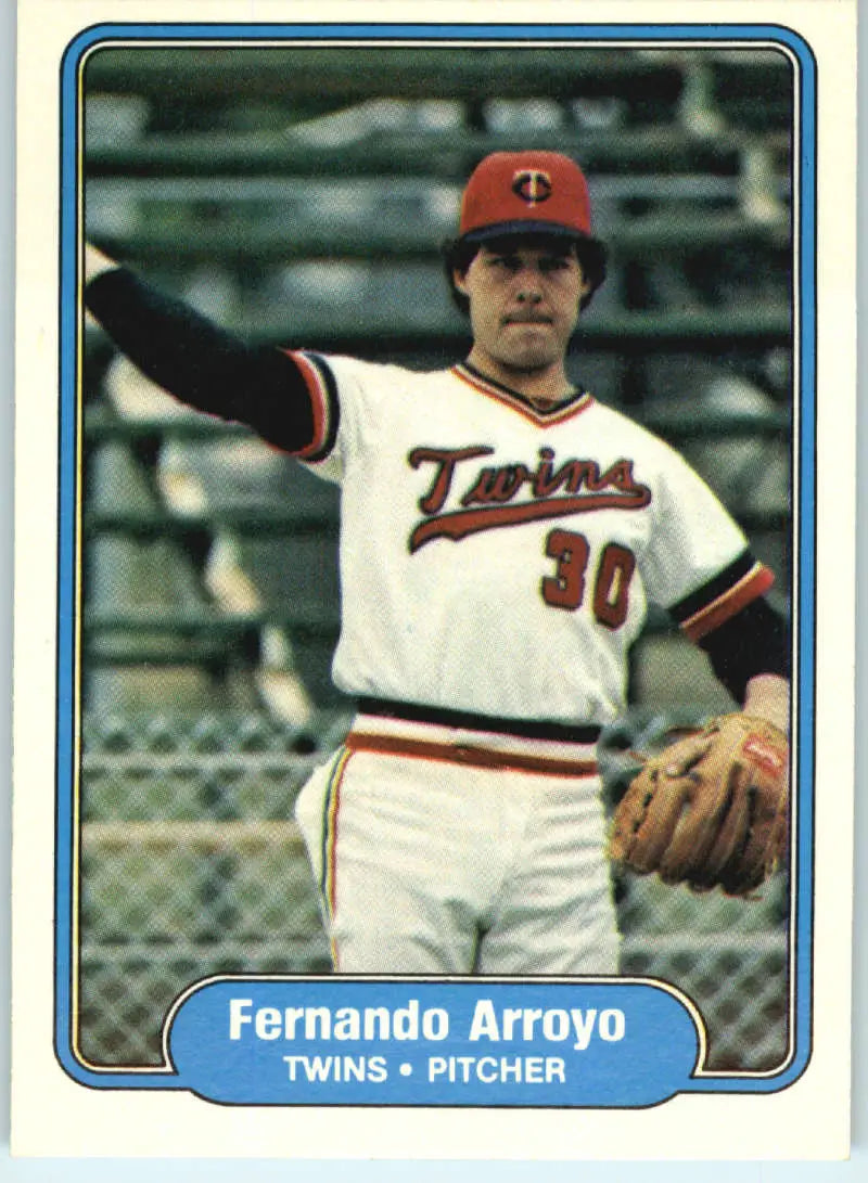 1982 Fleer #546 Fernando Arroyo EX Excellent Minnesota Twins Baseball Card - Baseball Card Single