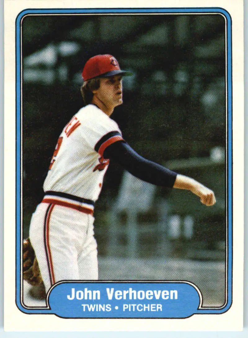 1982 Fleer #547 John Verhoeven EX Excellent Minnesota Twins Baseball Card - Baseball Card Single