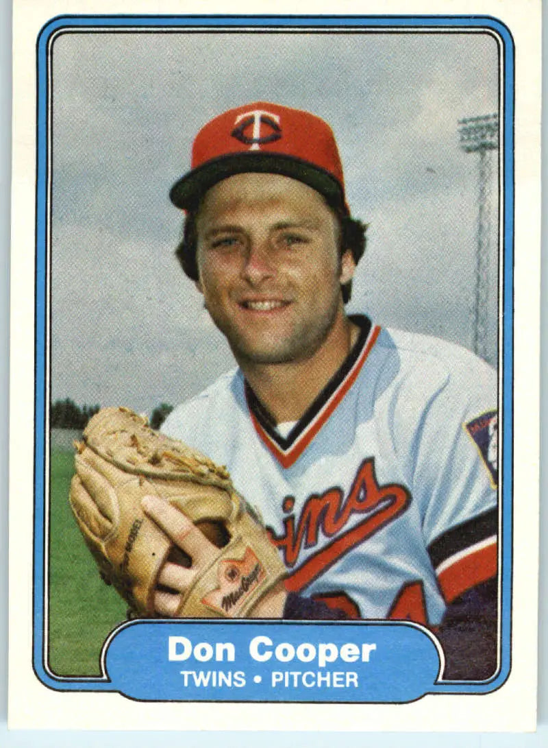 1982 Fleer #550 Don Cooper EX Excellent RC Rookie Minnesota Twins Baseball Card - Baseball Card Single