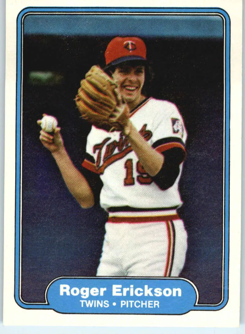 1982 Fleer #553 Roger Erickson EX Excellent Minnesota Twins Baseball Card - Baseball Card Single