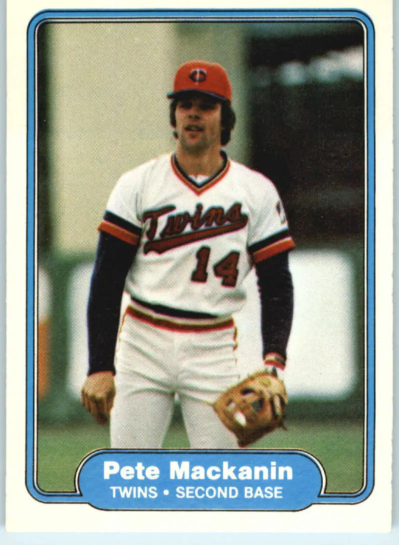 1982 Fleer #556 Pete Mackanin EX Excellent Minnesota Twins Baseball Card - Baseball Card Single
