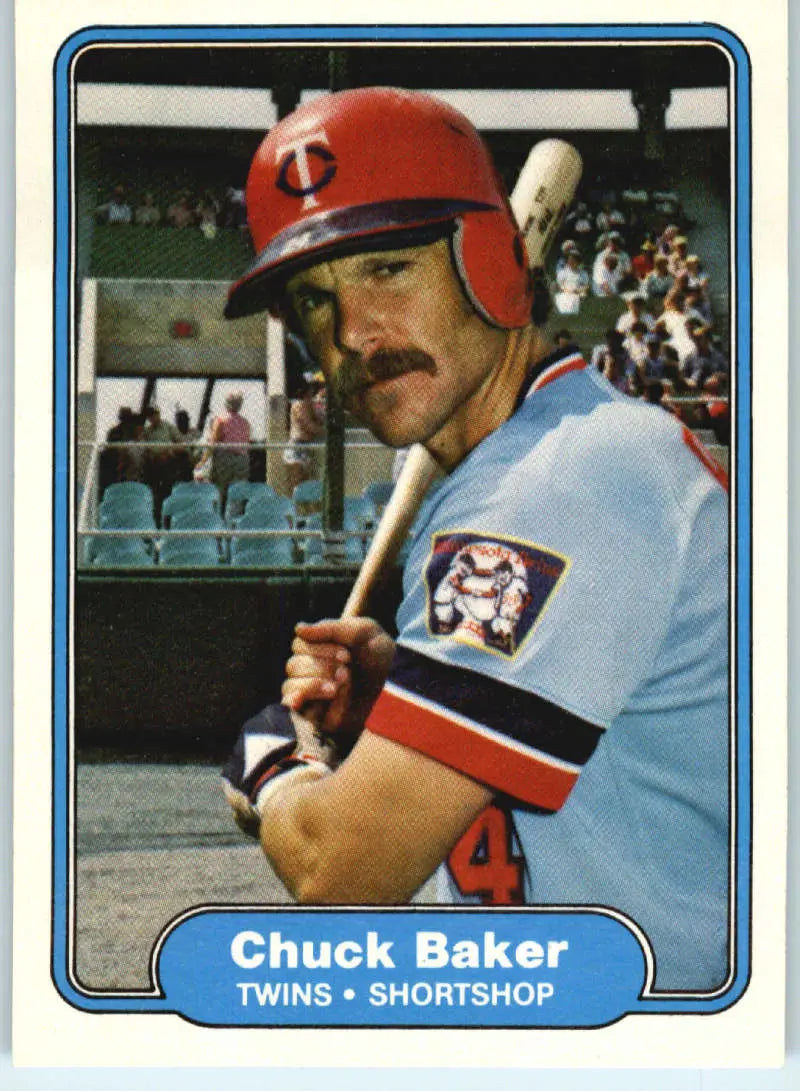 1982 Fleer #561 Chuck Baker EX Excellent Minnesota Twins Baseball Card - Baseball Card Single