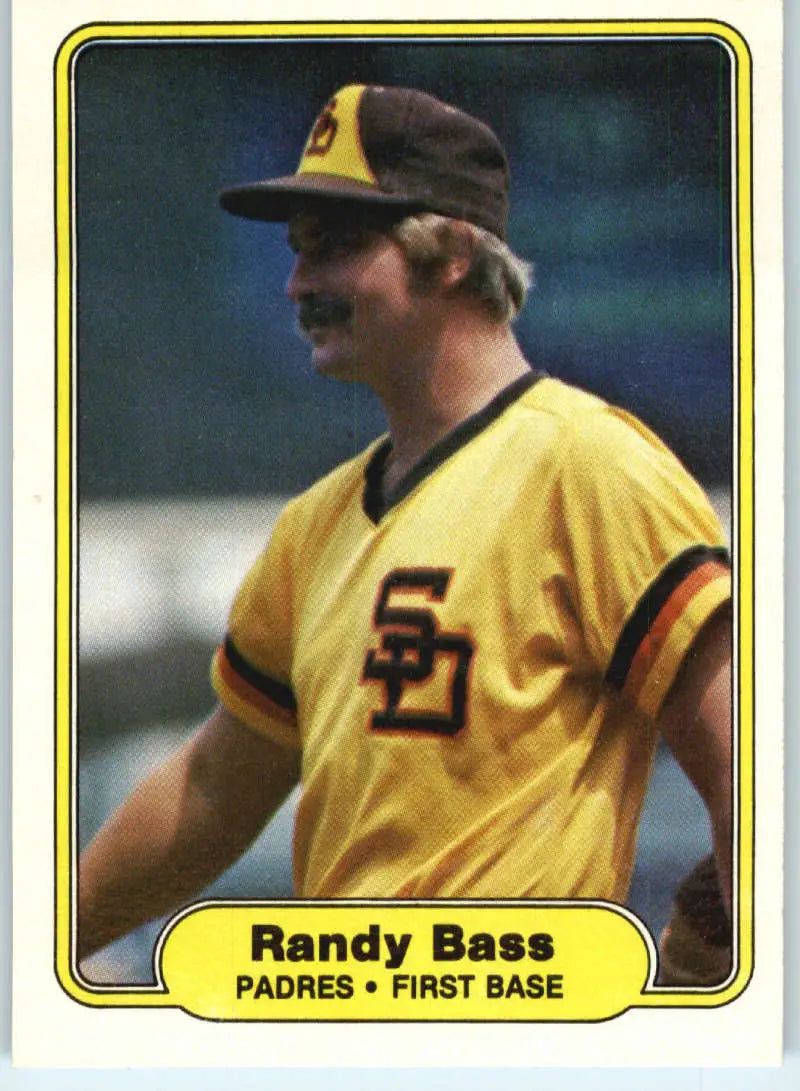 1982 Fleer #566 Randy Bass EX Excellent San Diego Padres Baseball Card - Baseball Card Single