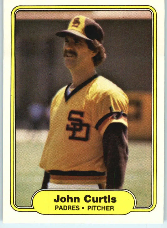 1982 Fleer #569 John Curtis EX Excellent San Diego Padres Baseball Card - Baseball Card Single
