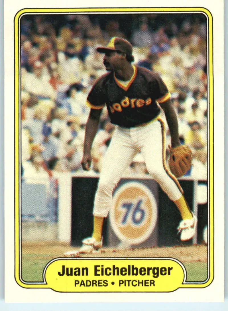 1982 Fleer #570 Juan Eichelberger EX Excellent San Diego Padres Baseball Card - Baseball Card Single