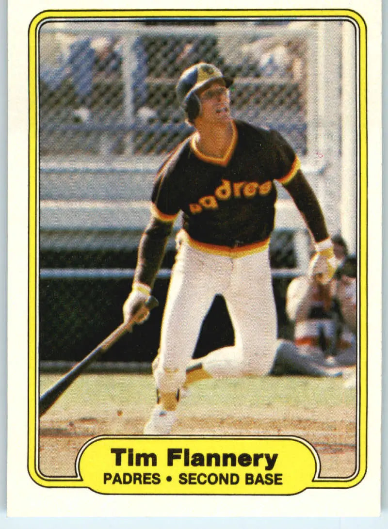 1982 Fleer #572 Tim Flannery EX Excellent San Diego Padres Baseball Card - Baseball Card Single
