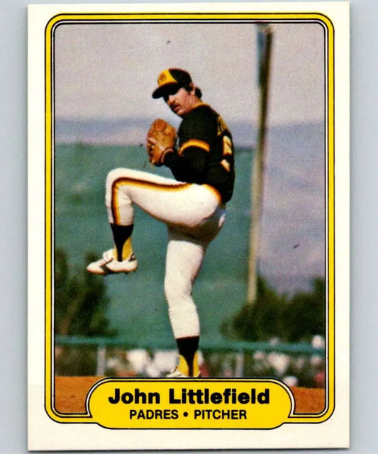 1982 Fleer #576 John Littlefield EX Excellent San Diego Padres Baseball Card - Baseball Card Single