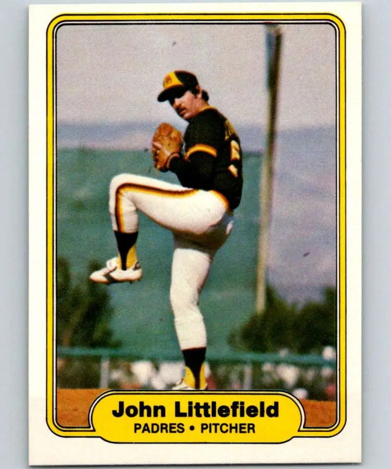 1982 Fleer #576 John Littlefield EX Excellent San Diego Padres Baseball Card - Baseball Card Single