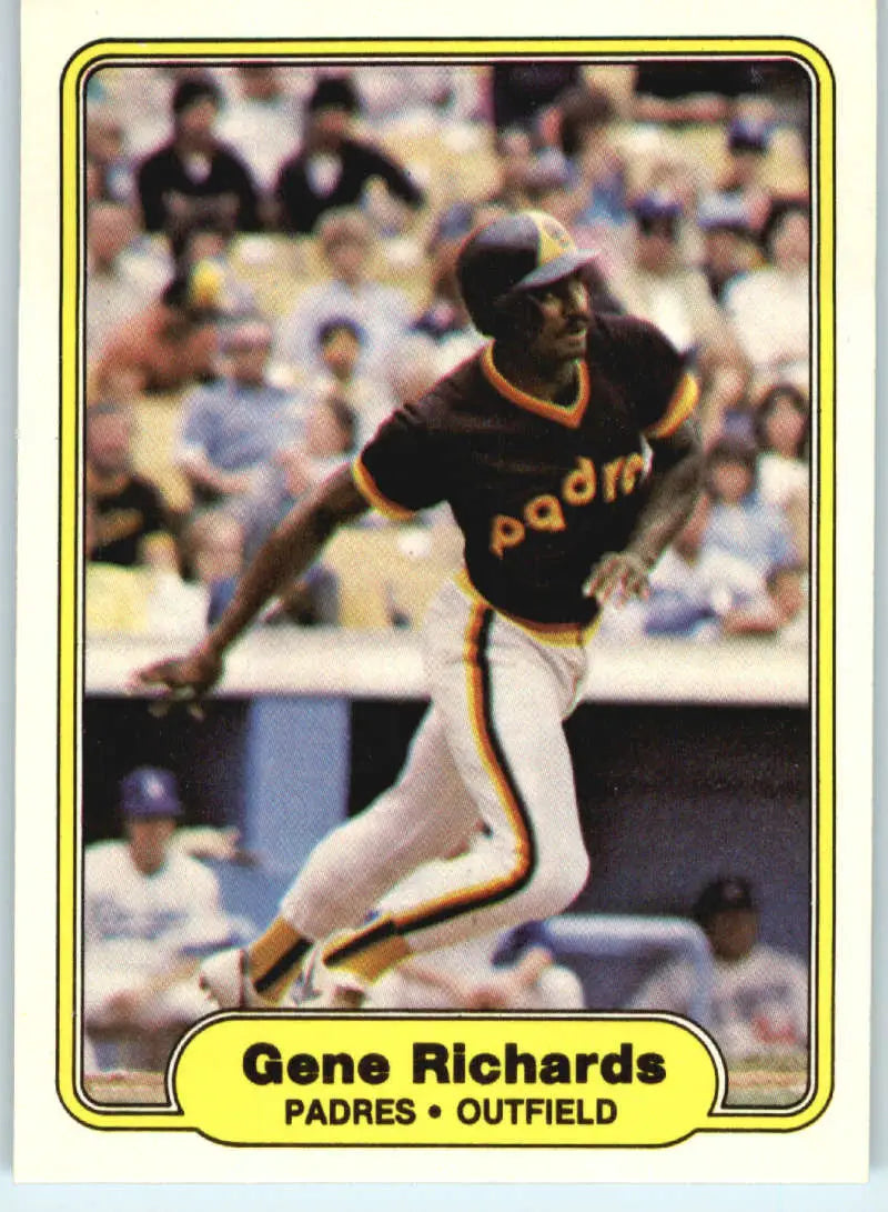 1982 Fleer #580 Gene Richards EX Excellent San Diego Padres Baseball Card - Baseball Card Single
