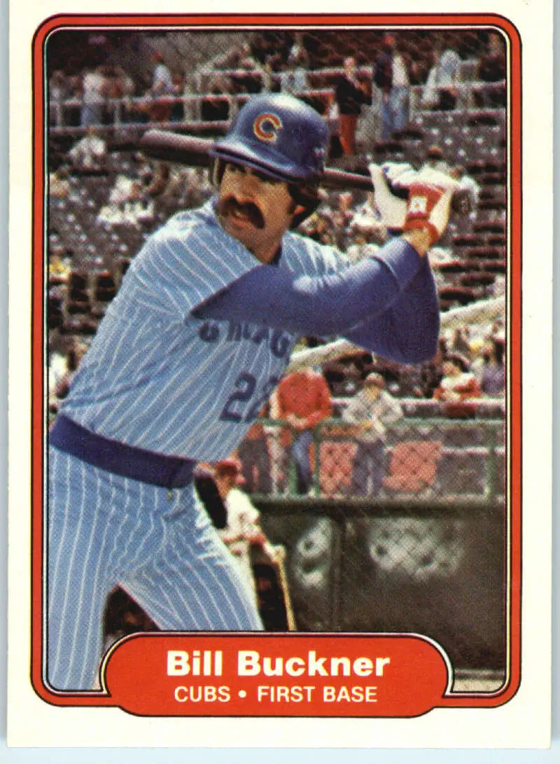 1982 Fleer #589 Bill Buckner EX Excellent Chicago Cubs Baseball Card - Baseball Card Single