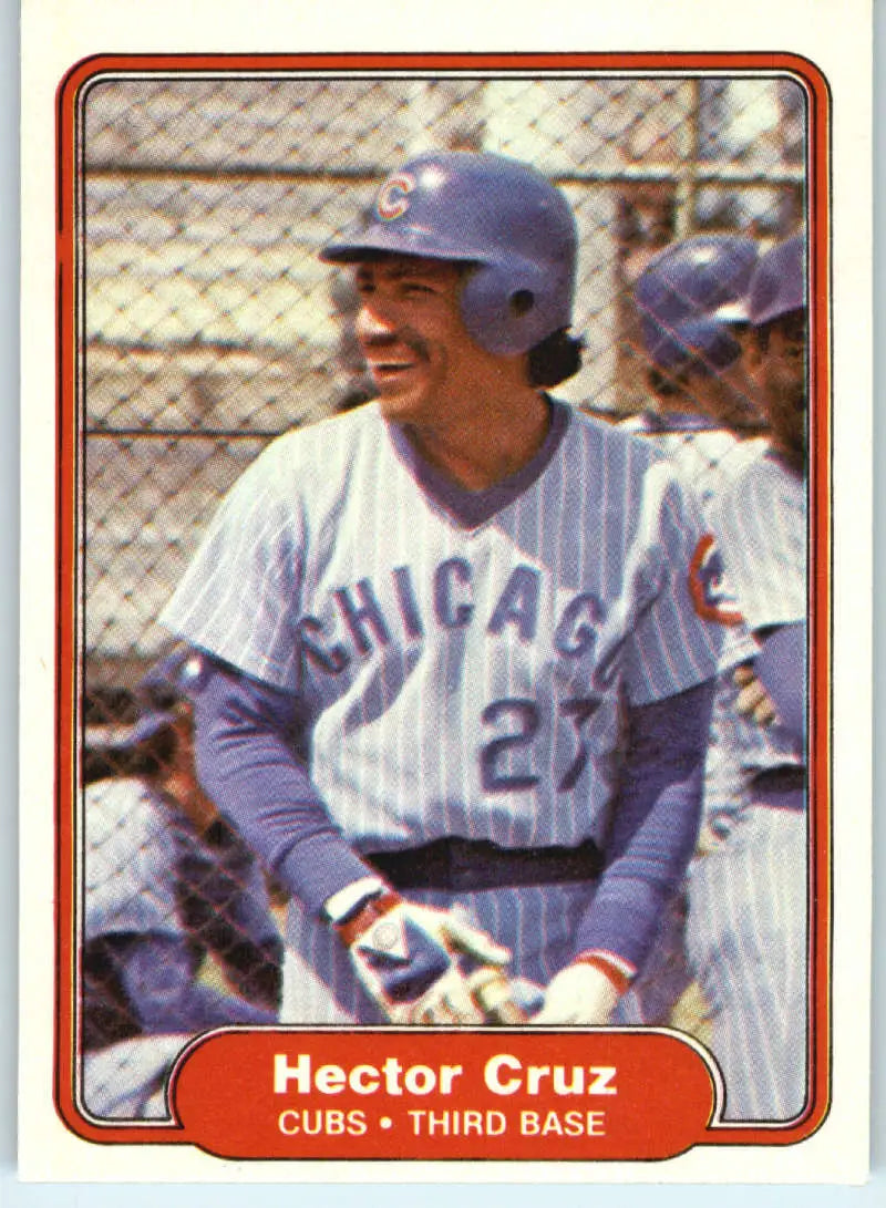 1982 Fleer #591 Hector Cruz EX Excellent Chicago Cubs Baseball Card - Baseball Card Single