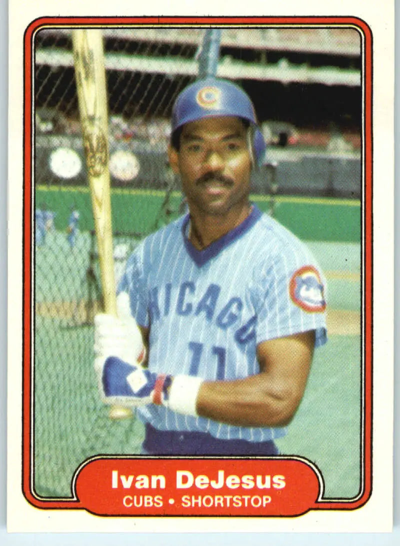 1982 Fleer #593 Ivan DeJesus EX Excellent Chicago Cubs Baseball Card - Baseball Card Single
