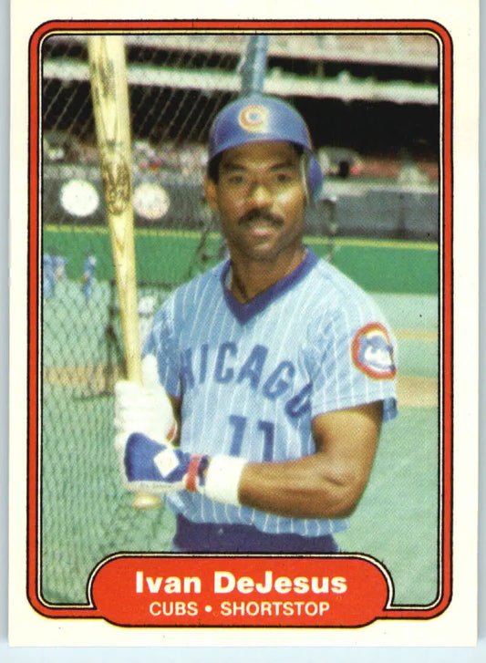 1982 Fleer #593 Ivan DeJesus EX Excellent Chicago Cubs Baseball Card - Baseball Card Single