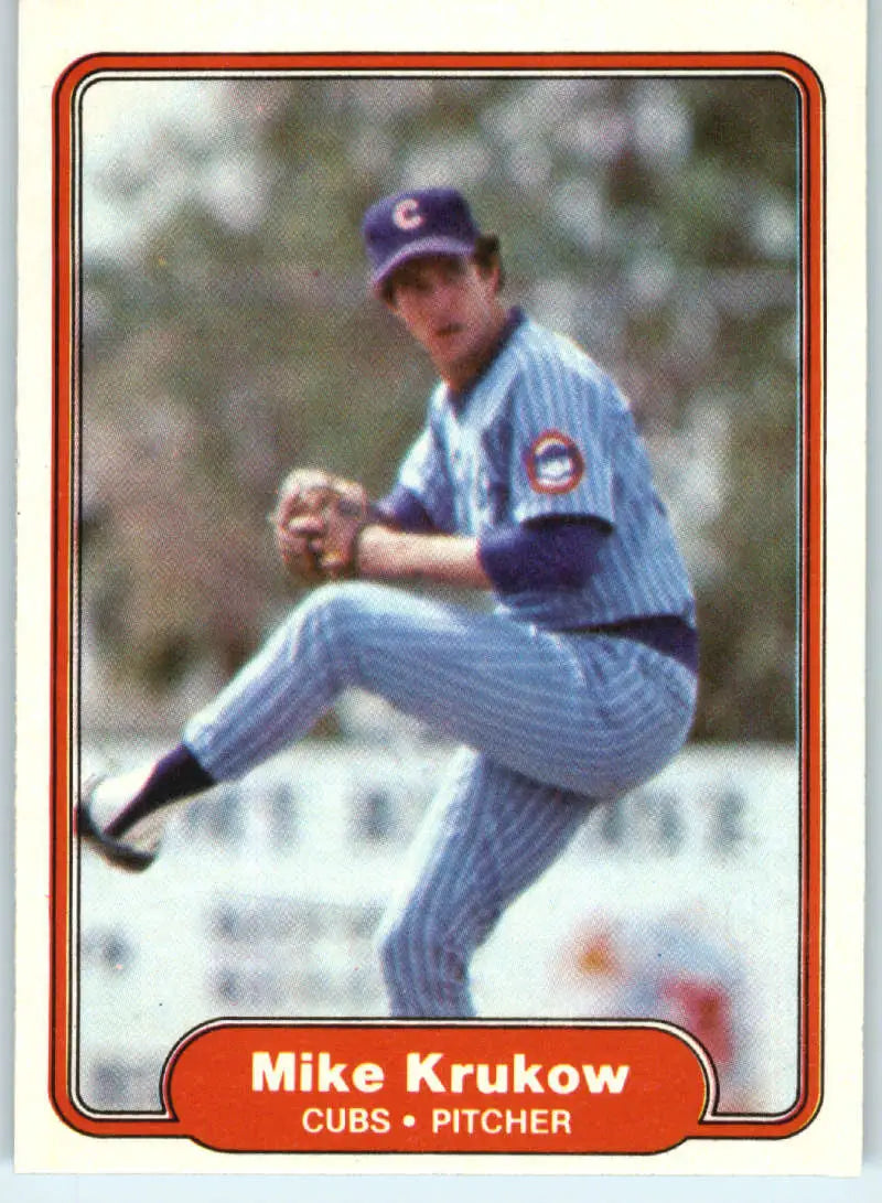 1982 Fleer #598 Mike Krukow EX Excellent Chicago Cubs Baseball Card - Baseball Card Single