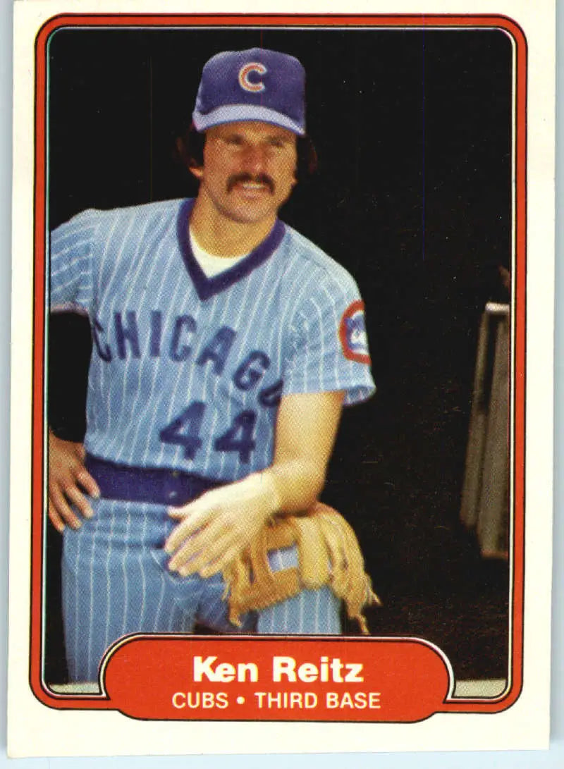 1982 Fleer #602 Ken Reitz EX Excellent Chicago Cubs Baseball Card - Baseball Card Single