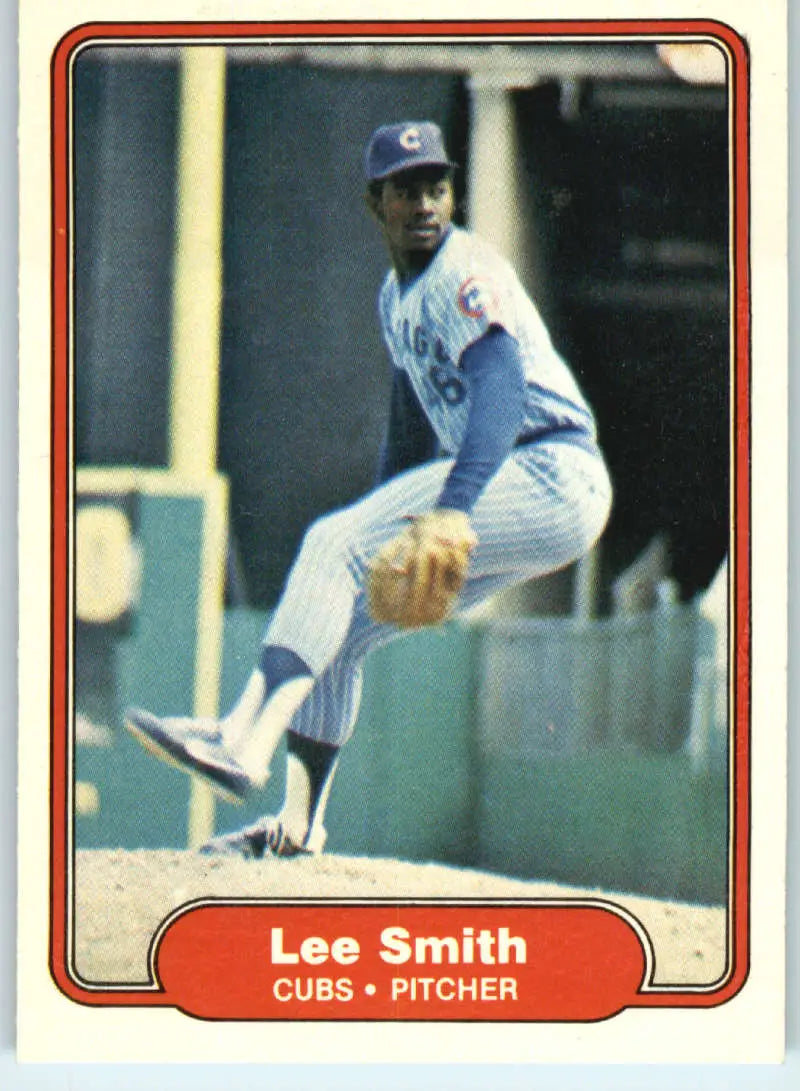1982 Fleer #603 Lee Smith EX Excellent RC Rookie Chicago Cubs Baseball Card - Baseball Card Single