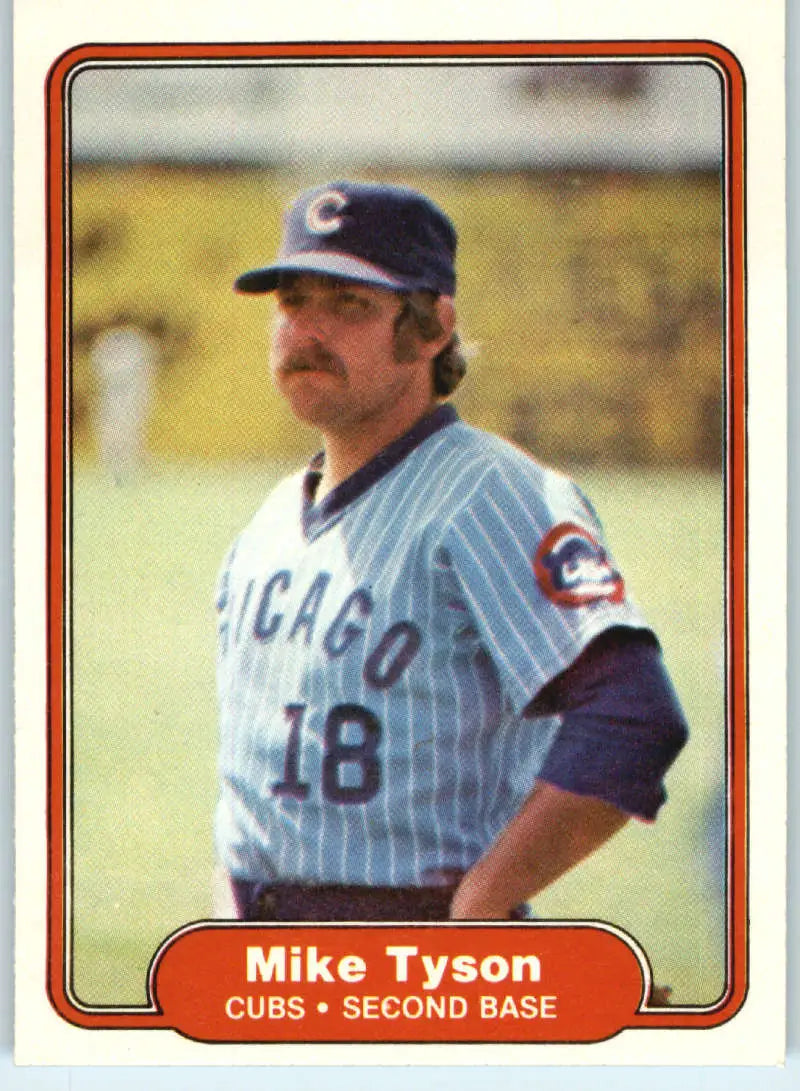 1982 Fleer #606 Mike Tyson EX Excellent Chicago Cubs Baseball Card - Baseball Card Single