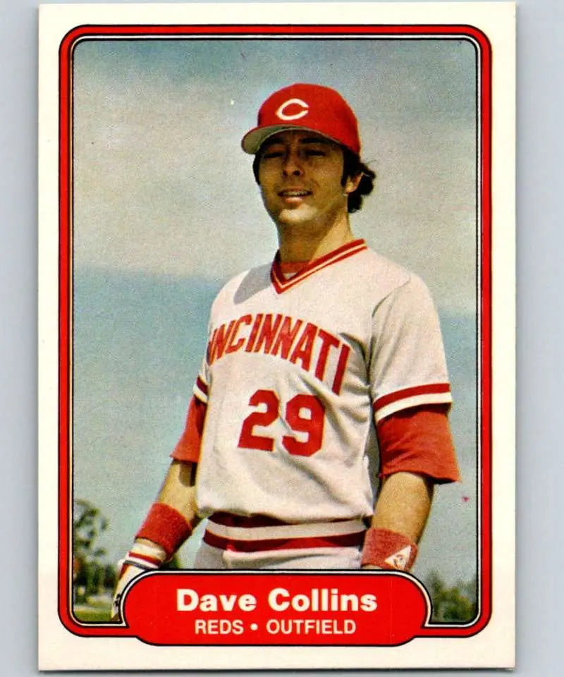 1982 Fleer #61 Dave Collins EX Excellent Cincinnati Reds Baseball Card - Baseball Card Single