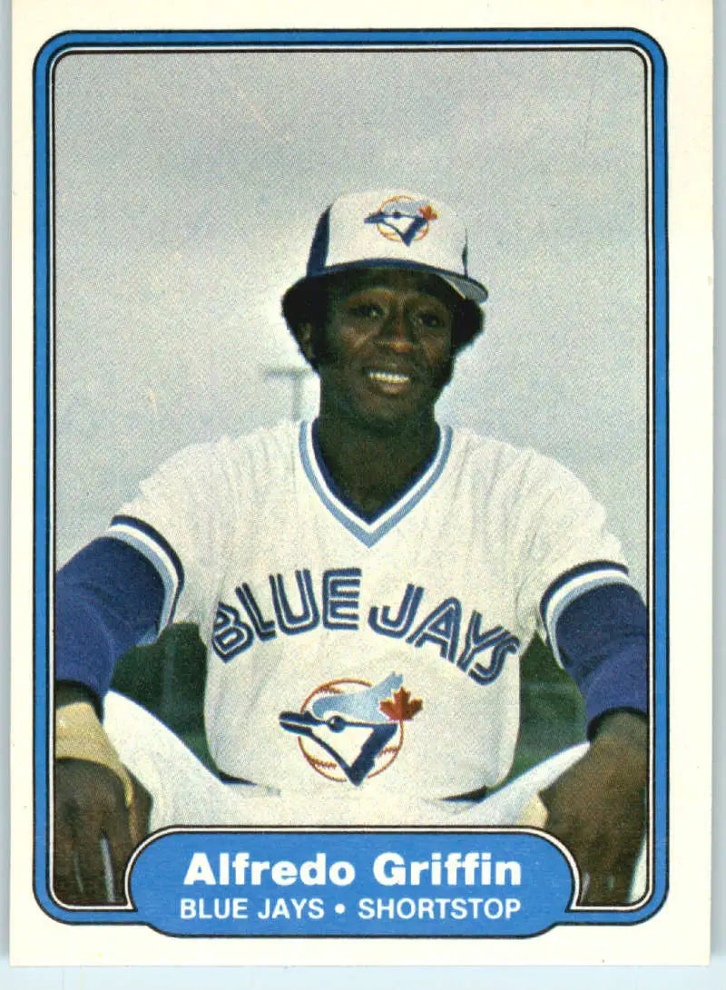 1982 Fleer #615 Alfredo Griffin EX Excellent Toronto Blue Jays Baseball Card - Baseball Card Single
