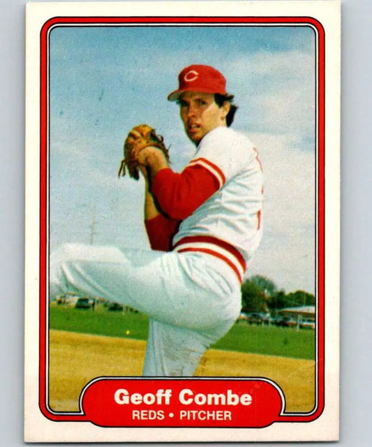 1982 Fleer #62 Geoff Combe EX Excellent Cincinnati Reds Baseball Card - Baseball Card Single