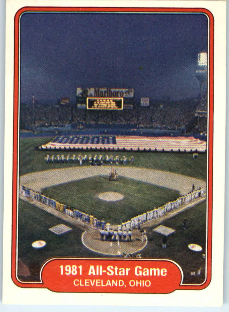 1982 Fleer #628 All Star Game EX Excellent Baseball Card - Baseball Card Single