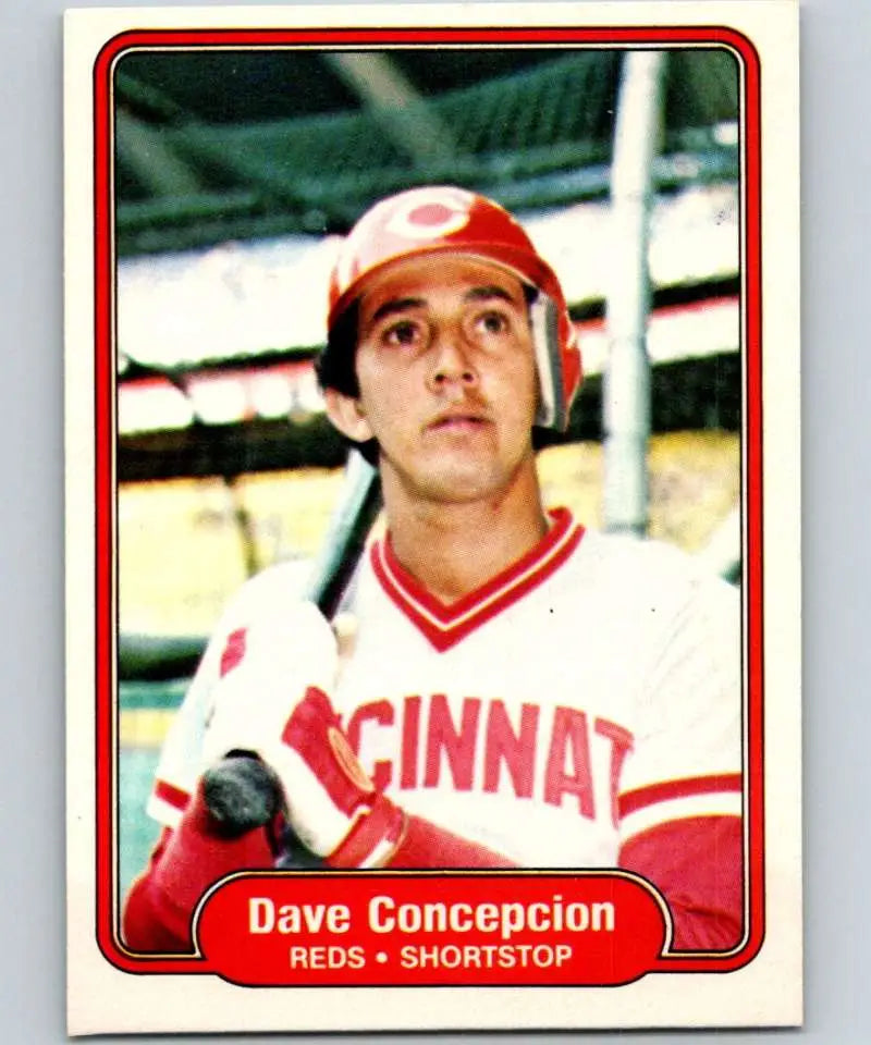 1982 Fleer #63 Dave Concepcion EX Excellent Cincinnati Reds Baseball Card - Baseball Card Single