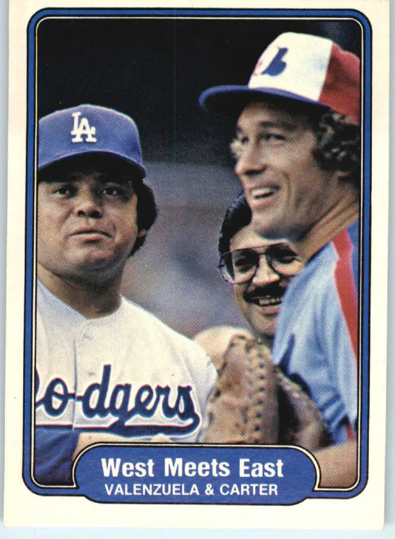 1982 Fleer #635 Fernando Valenzuela/Gary Carter EX Excellent Los Angeles Dodgers/Montreal Expos Baseball Card