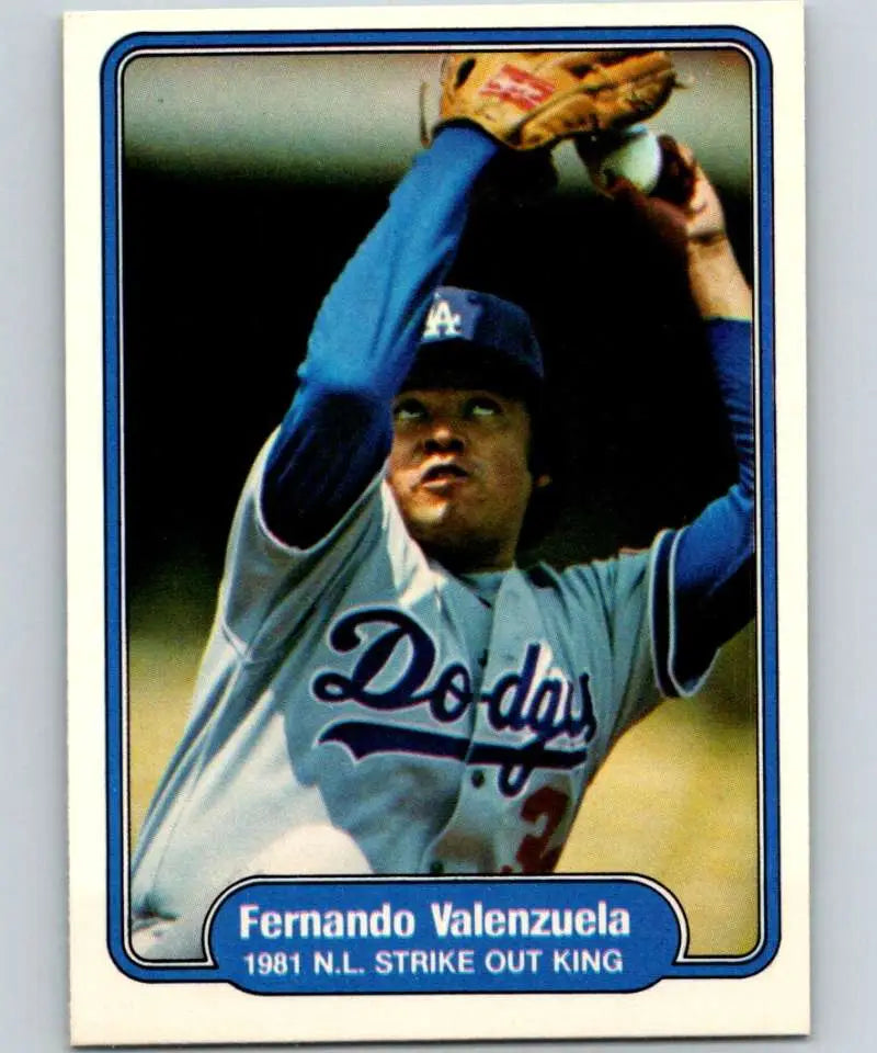 1982 Fleer #636 Fernando Valenzuela EX Excellent Los Angeles Dodgers Baseball Card - Baseball Card Single