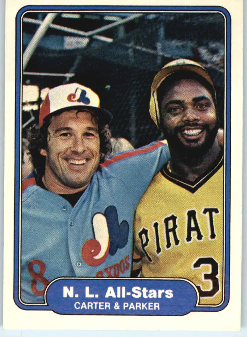 1982 Fleer #638 Gary Carter/Dave Parker EX Excellent Montreal Expos/Pittsburgh Pirates Baseball Card - Baseball Card