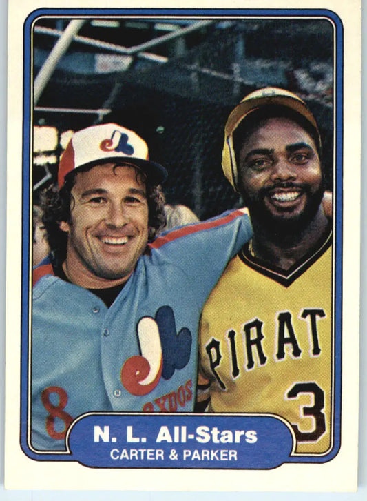 1982 Fleer #638 Gary Carter/Dave Parker EX Excellent Montreal Expos/Pittsburgh Pirates Baseball Card - Baseball Card