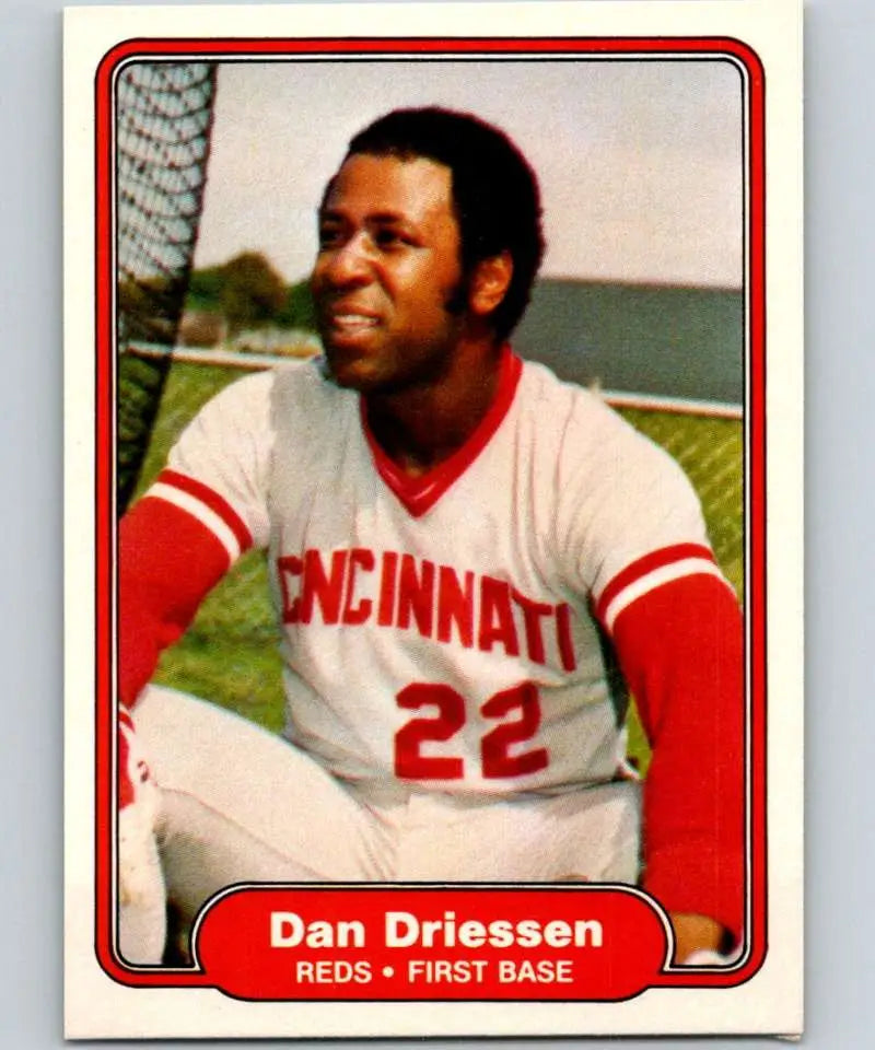 1982 Fleer #64 Dan Driessen EX Excellent Cincinnati Reds Baseball Card - Baseball Card Single