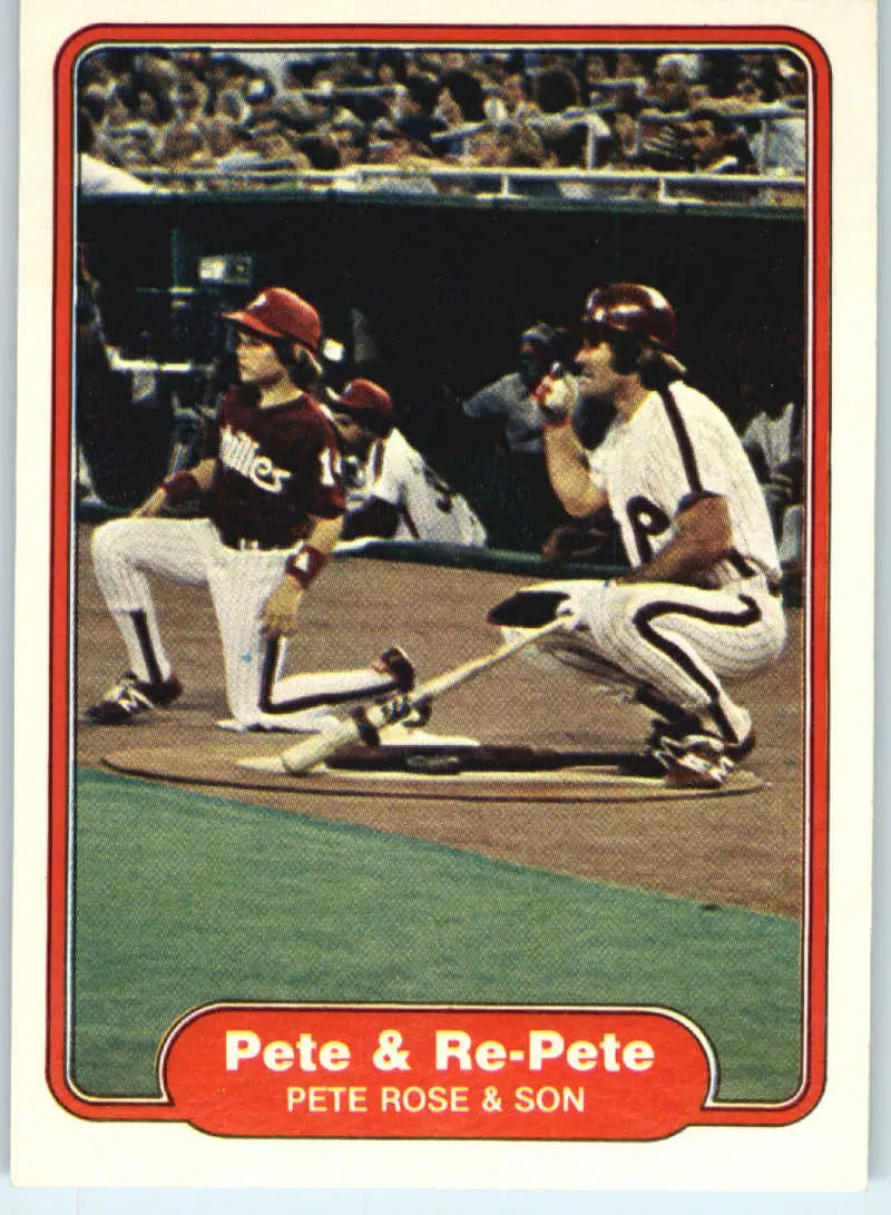 1982 Fleer #640 Pete Rose EX Excellent Philadelphia Phillies Baseball Card - Baseball Card Single