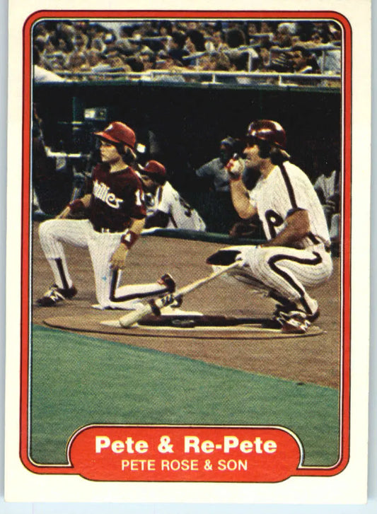 1982 Fleer #640 Pete Rose EX Excellent Philadelphia Phillies Baseball Card - Baseball Card Single