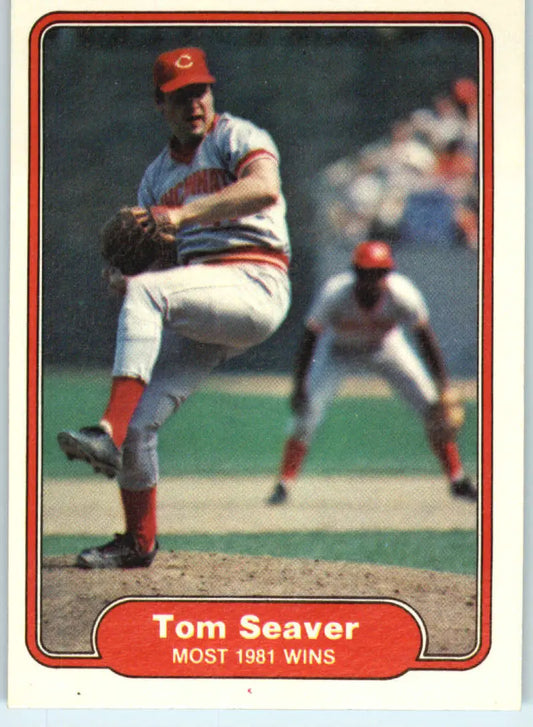 1982 Fleer #645 Tom Seaver EX Excellent Cincinnati Reds Baseball Card - Baseball Card Single