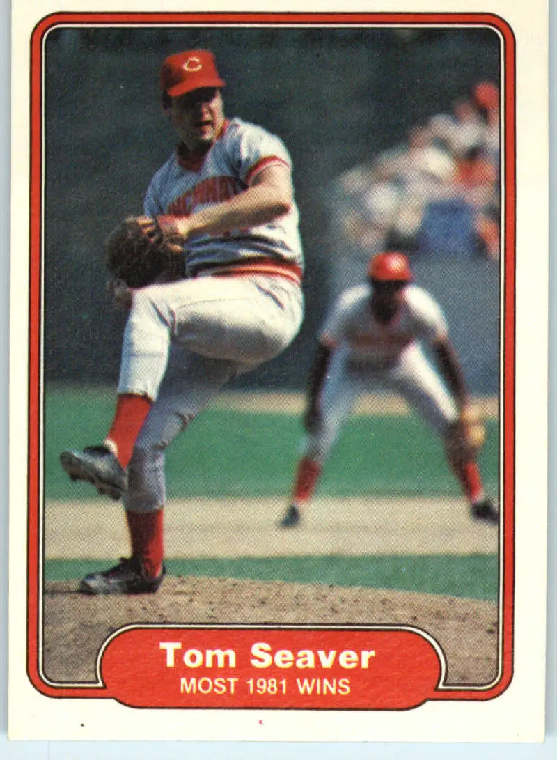1982 Fleer #645 Tom Seaver EX Excellent Cincinnati Reds Baseball Card - Baseball Card Single