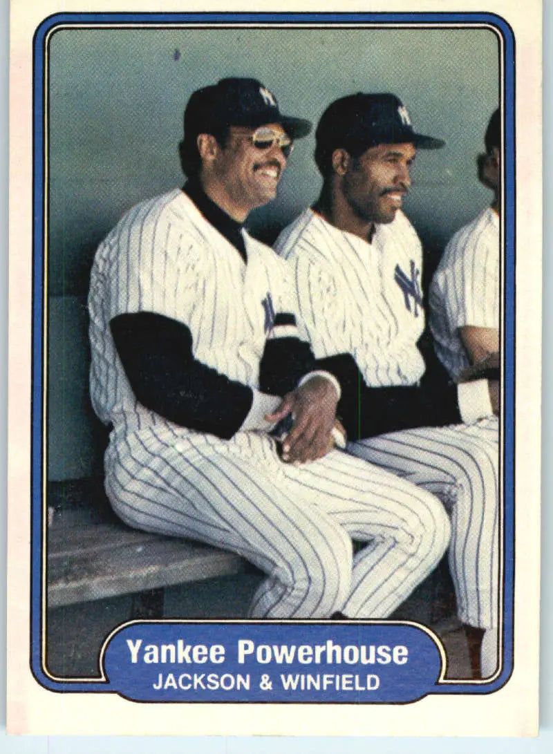 1982 Fleer #646 Reggie Jackson/Dave Winfield EX Excellent New York Yankees Baseball Card - Baseball Card Single